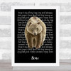 Bear Descriptive Wall Art Print