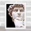 Michelangelo Close Up On Black Wall Art Print