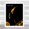 Black Lives Matter Golden Orange Silhouette Female One Life Wall Art Print