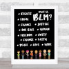 Black Lives Matter In Hash Tags Wall Art Print