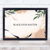 Black Lives Matter Movement Abstract Leaves Wall Art Print