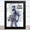 Splatter Art Gaming Fortnite Storm Trooper Kid's Room Children's Wall Art Print