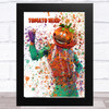 Splatter Art Gaming Fortnite Tomato Head Kid's Room Children's Wall Art Print