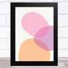 Orange Lilac And Pink Circles Abstract Style 1 Wall Art Print
