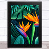 Tropical Jungle Leaves Botanical Wall Art Print