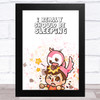 Flamingo Youtuber I Really Should Be Sleeping Splatter Art Kids Wall Art Print