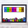 Among Us Type Style Character Colours Children's Kids Wall Art Print
