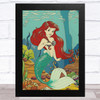 Ariel Vintage Retro Old Style Mermaid Children's Kids Wall Art Print