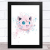 Jiggly Puff PokÃ©mon Splatter Art Children's Kids Wall Art Print