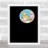 Lankybox Justin & Adam Black Children's Kids Wall Art Print