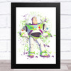 Buzz Toy Story Splatter Art Children's Kids Wall Art Print