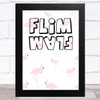 Flamingo Youtuber Flim Flam Children's Kids Wall Art Print