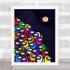 Among Us Piles Of In Space Children's Kids Wall Art Print