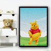 Winnie The Pooh Grunge Oil Children's Kids Wall Art Print
