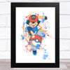 Ash Pokemon Splatter Art Children's Kids Wall Art Print