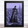 Batman Purple Cityscape Children's Kids Wall Art Print