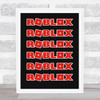 Roblox Red Logo Repeat Children's Kids Wall Art Print