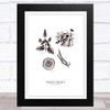Vintage Hand Drawn Perfumery Design 5 Home Wall Art Print