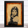Grunge Gothic Portrait Of A Lady Home Wall Art Print