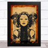 Portrait Of A Lady Grunge Gothic Home Wall Art Print