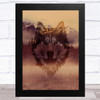 Wolf Mountains Gothic Mystic Home Wall Art Print