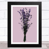 Dusky Rose Lavender Floral Home Wall Art Print