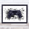 Gaming PS Controller Splatter Art Children's Kid's Wall Art Print