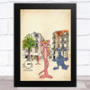 The Pink Panther Characters Vintage Children's Kid's Wall Art Print
