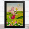 Piglet Winnie The Pooh Retro Children's Kid's Wall Art Print
