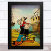 Popeye The Sailor And Olivia Children's Kid's Wall Art Print