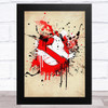 Ghostbusters Sign Splatter Children's Kid's Wall Art Print