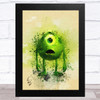 Monsters Inc Mike Wazowski Children's Kid's Wall Art Print