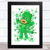 P Masks Geko Splatter Art Children's Kid's Wall Art Print