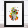 Oscar The Grouch Splatter Children's Kid's Wall Art Print