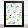 101 Dalmatians Scrapbook Children's Kid's Wall Art Print