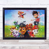 Paw Patrol Retro Smudge Children's Kid's Wall Art Print