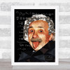 Albert Einstein Polygon E=Mc2 Black Celeb Wall Art Print