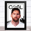 Lionel Messi Polygon Goal & Crowd Celeb Wall Art Print