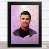 Cristiano Ronaldo Polygon Purple Celeb Wall Art Print