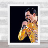 Freddie Mercury Black Pop Art Celeb Wall Art Print