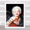 Marilyn Monroe Splatter Art Celeb Wall Art Print