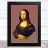 Mona Lisa Red Polygon Wall Art Print