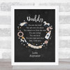 Daddy You Are The Best Poem Chalk Personalised Dad Father's Day Gift Print