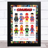 Grandad Like My Favourite Super Hero's Personalised Dad Father's Day Gift Print