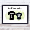 Grandad team Mates Football Shirts Black Personalised Father's Day Gift Print