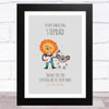 To My Amazing Stepdad Lion Personalised Dad Father's Day Gift Wall Art Print