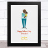 Happy Father's Day Grandad Dark Skin Personalised Dad Father's Day Gift Print