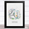 Daddy Bear Watercolour Dad Father's Day Gift Wall Art Print