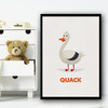 Goose Cartoon Simple Wall Art Print