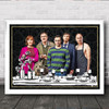 Friday Night Dinner Cast Funny Comedy Swirl Wall Art Print